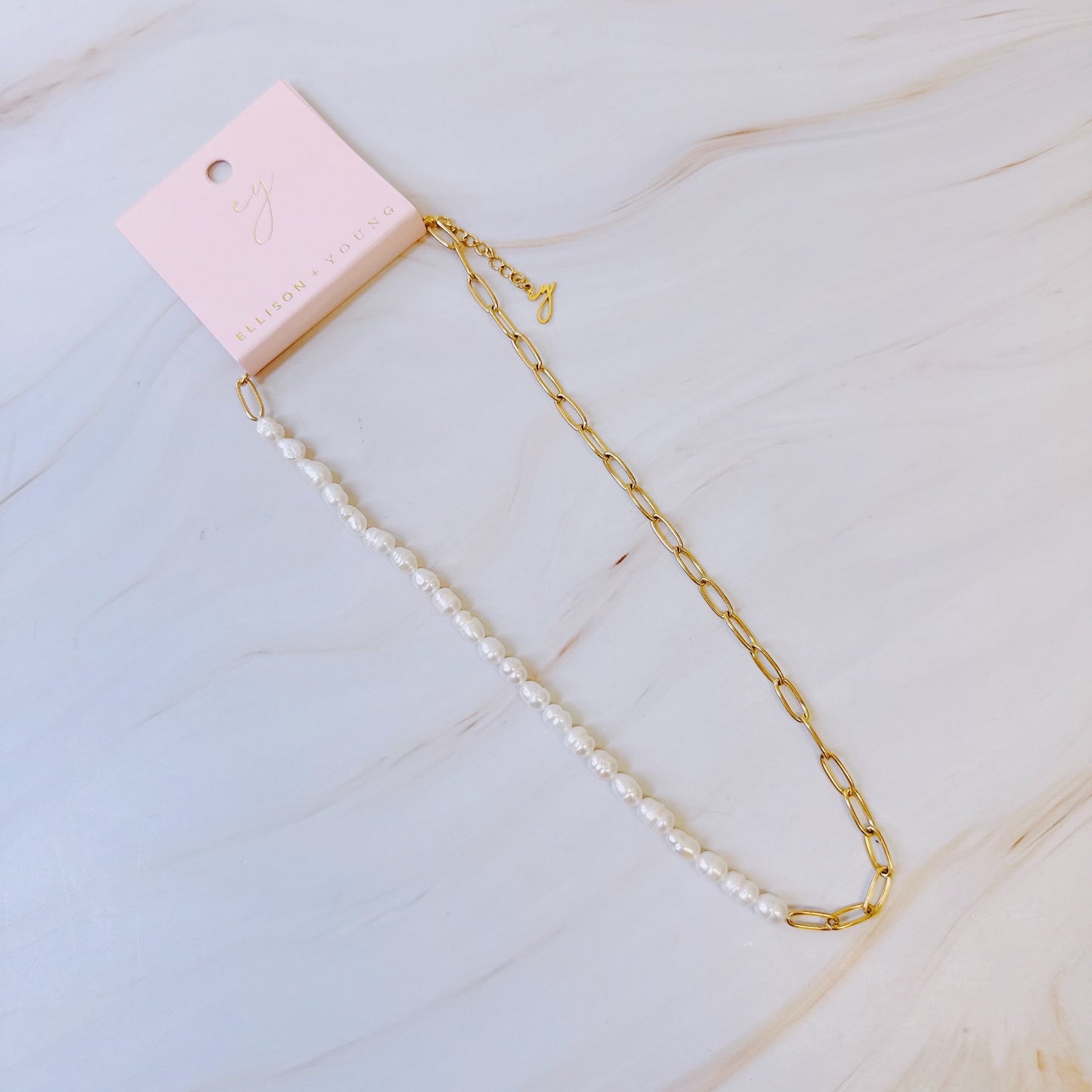 Freshwater Pearls and Chain Necklace
