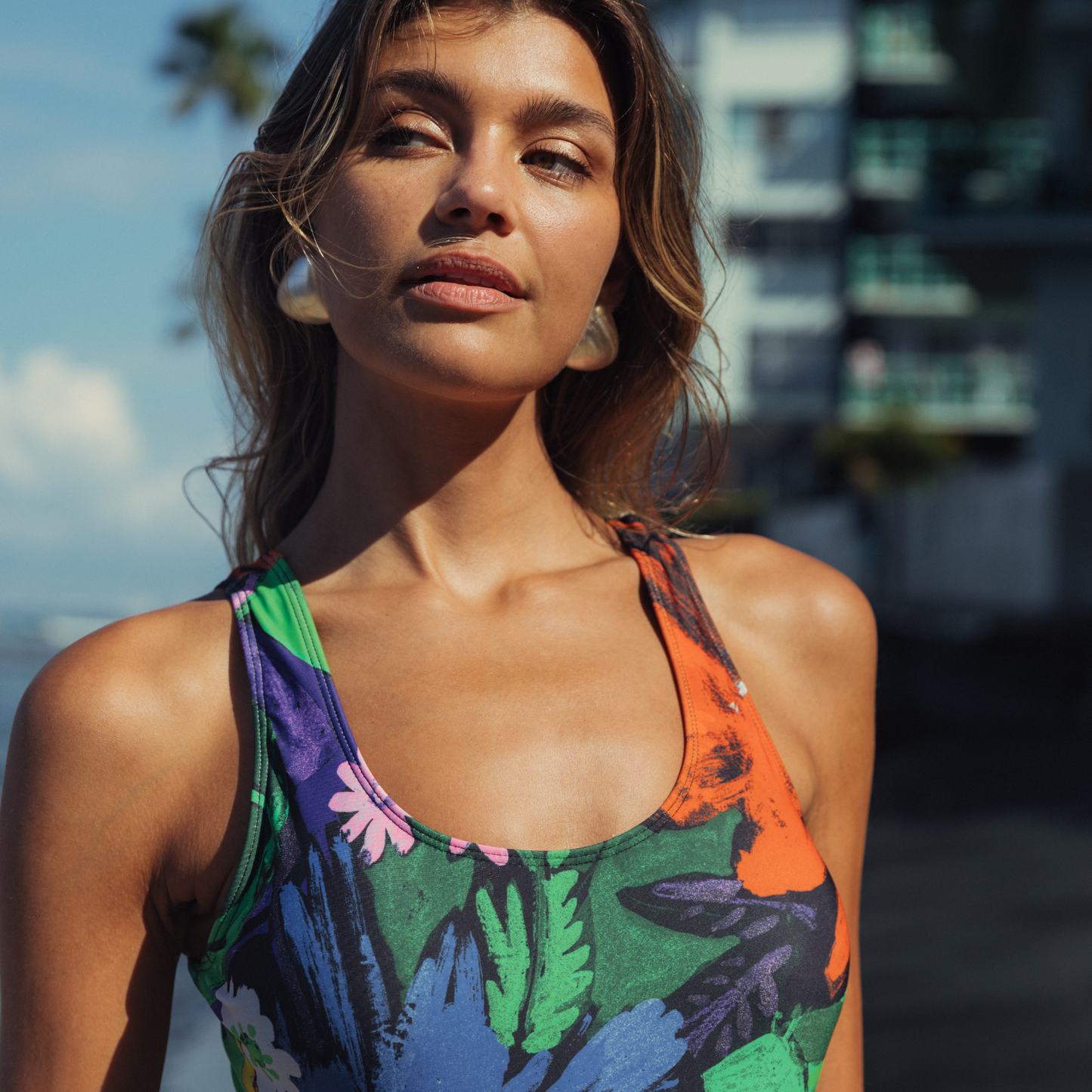 One-Piece Swimsuit in Flower Vibes
