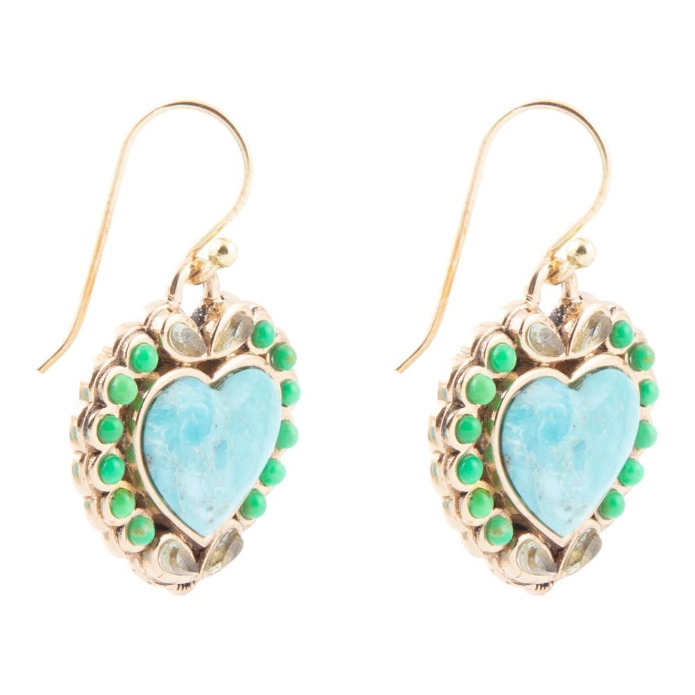 Legacy Heart Turquoise Drop Earrings