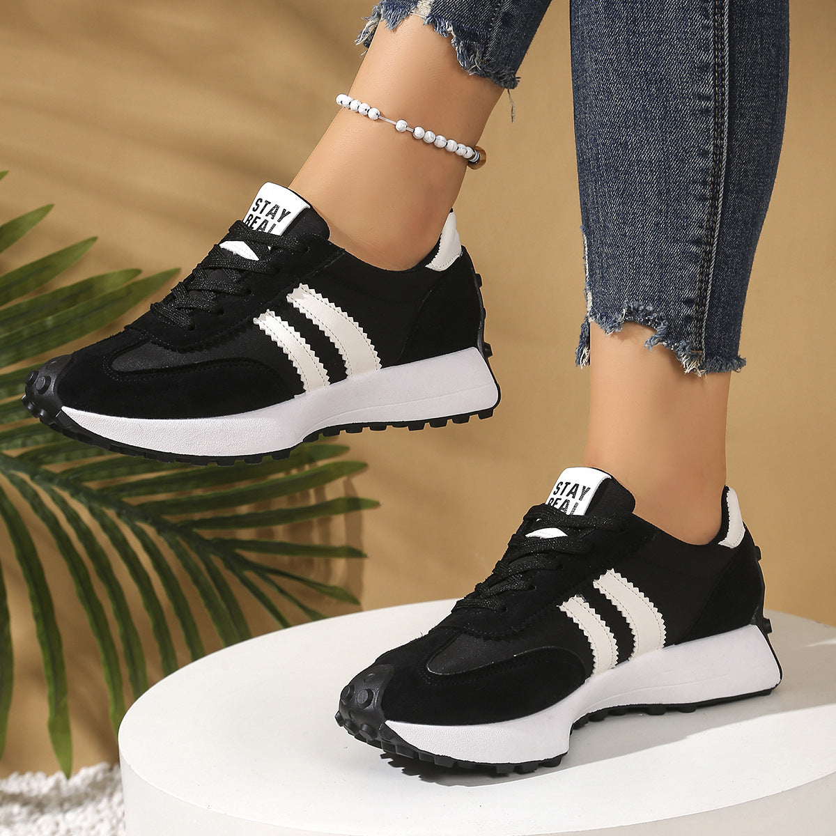 Chunky Platform Sneakers in Breathable Mesh