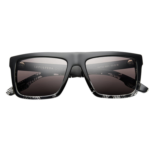 Sepulveda Flat Top Sunglasses in Polished Dazzle with Grey Lens
