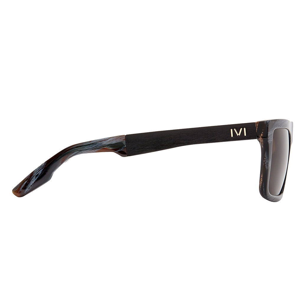 Sepulveda Flat Top Sunglasses in Polished Double Horn with Bronze Polarized Lens