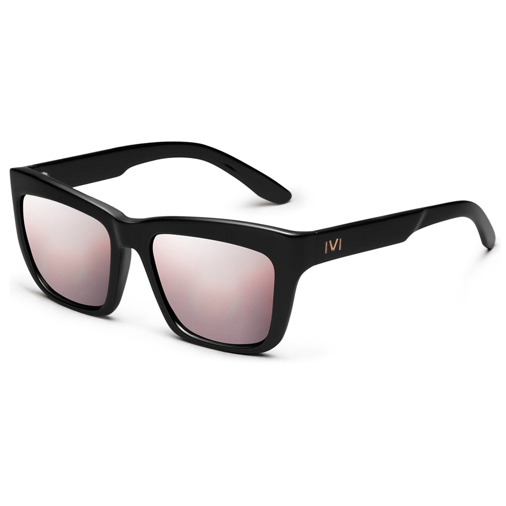 Bonnie Cat Eye Sunglasses in Polished Black with Rose Gradient Lens