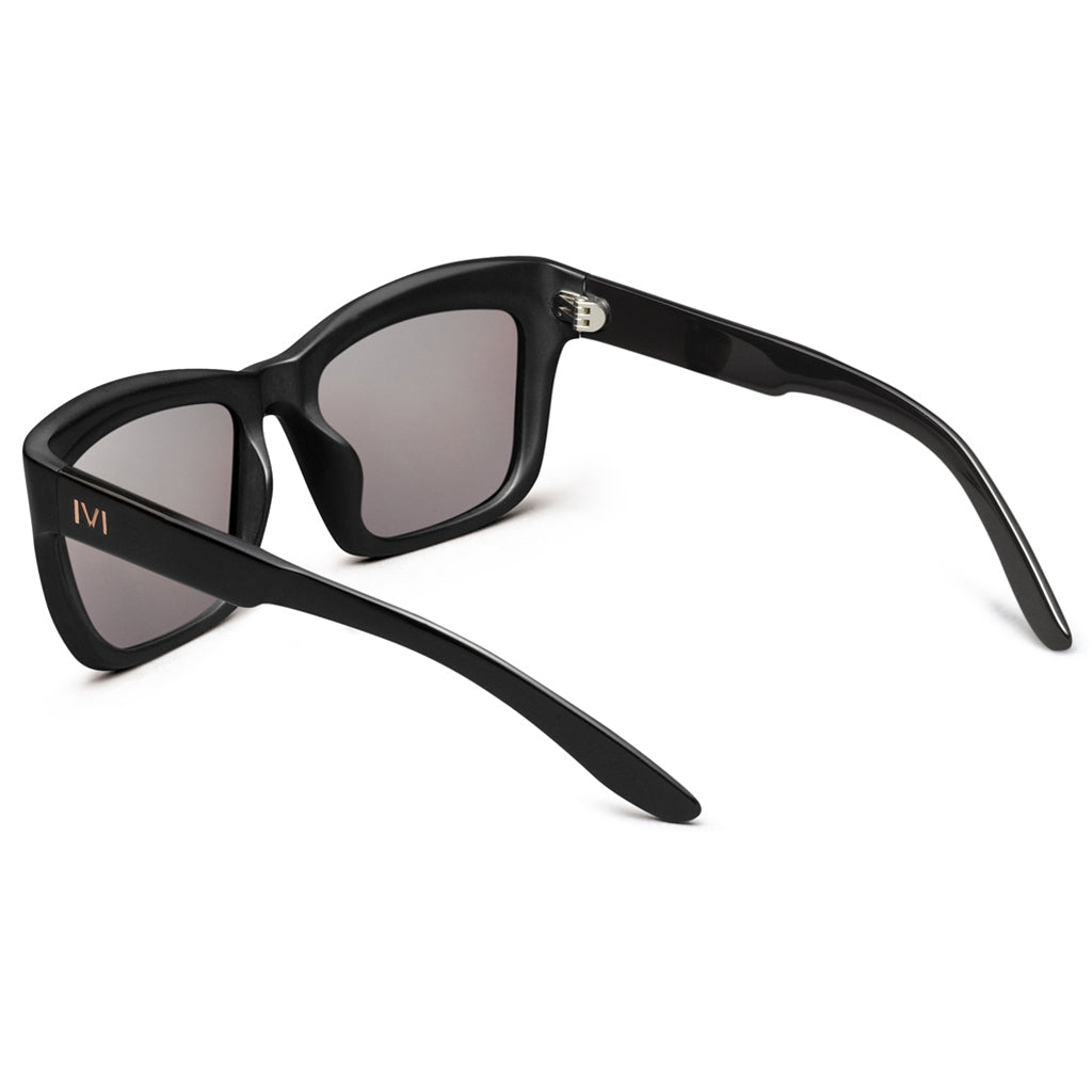 Bonnie Cat Eye Sunglasses in Polished Black with Rose Gradient Lens