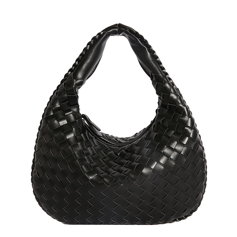 Paige Woven Vegan Leather Handbag