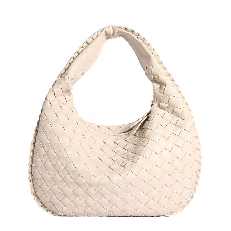 Paige Woven Vegan Leather Handbag