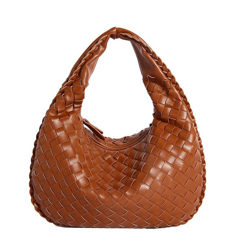 Paige Woven Vegan Leather Handbag