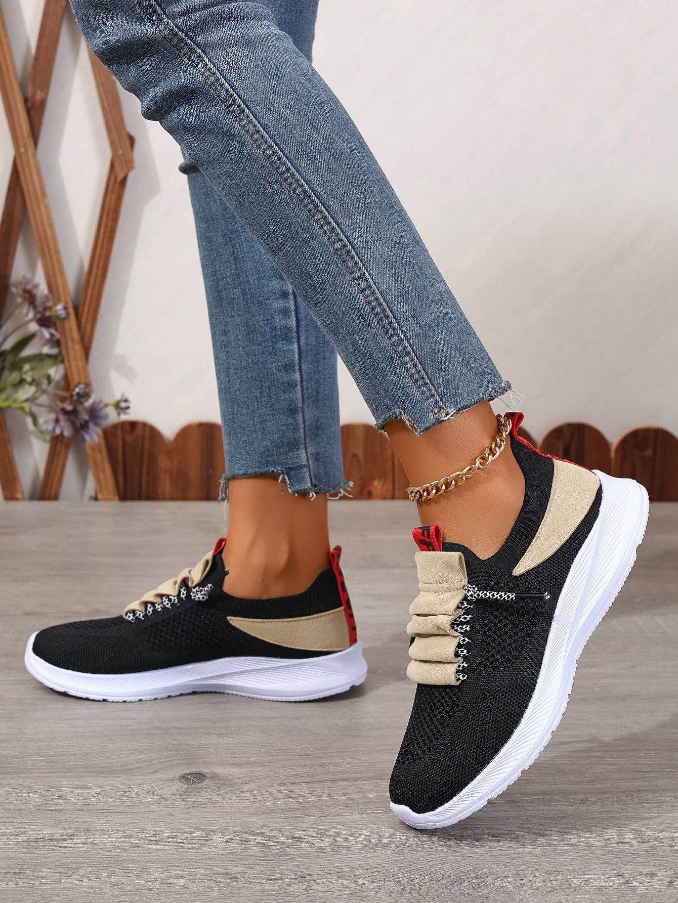 Non-Slip Round Toe Casual Sneakers