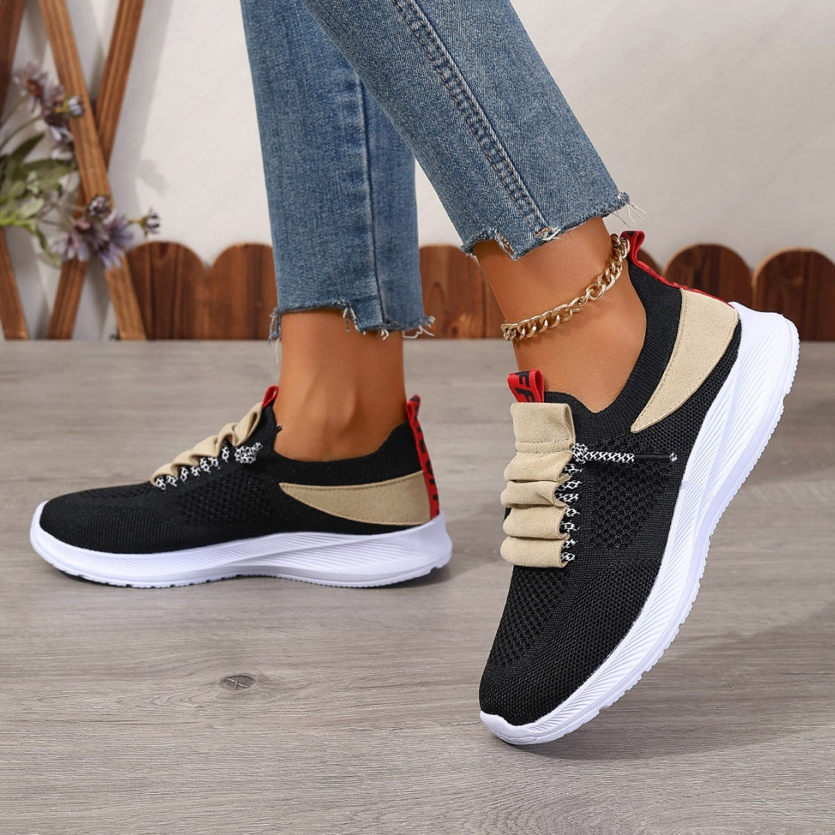 Non-Slip Round Toe Casual Sneakers