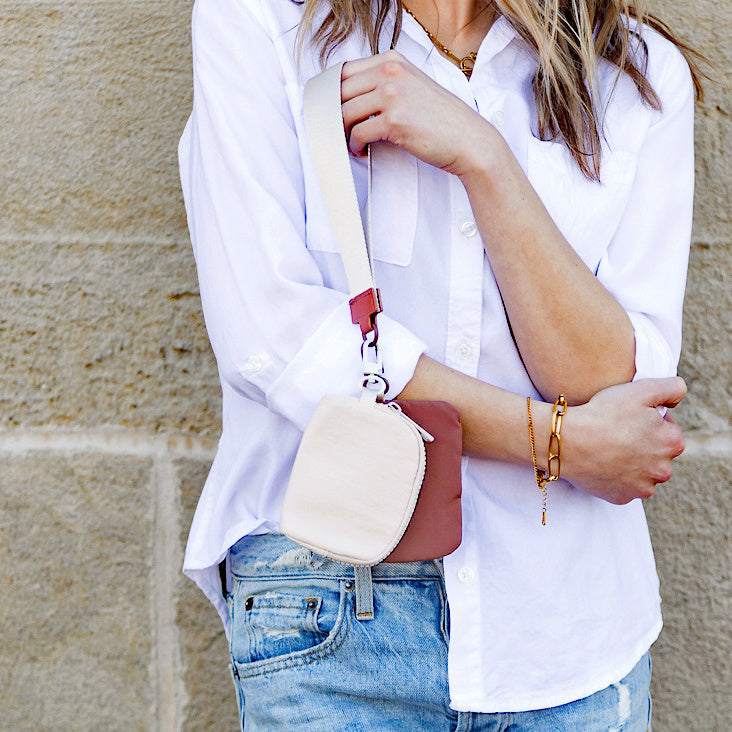 Clippable Dual Pouch Wristlet Wallet
