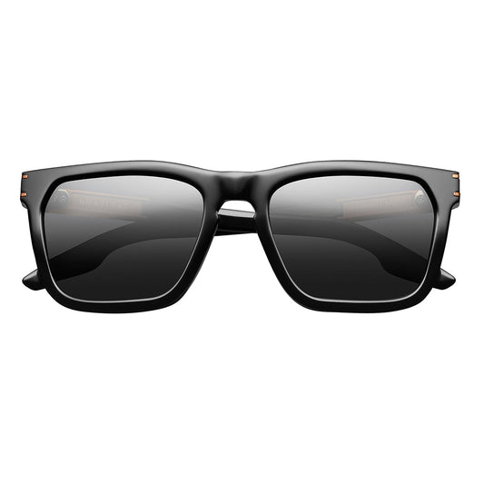 Gravitas: Polished Black & Copper / Grey AR Lens