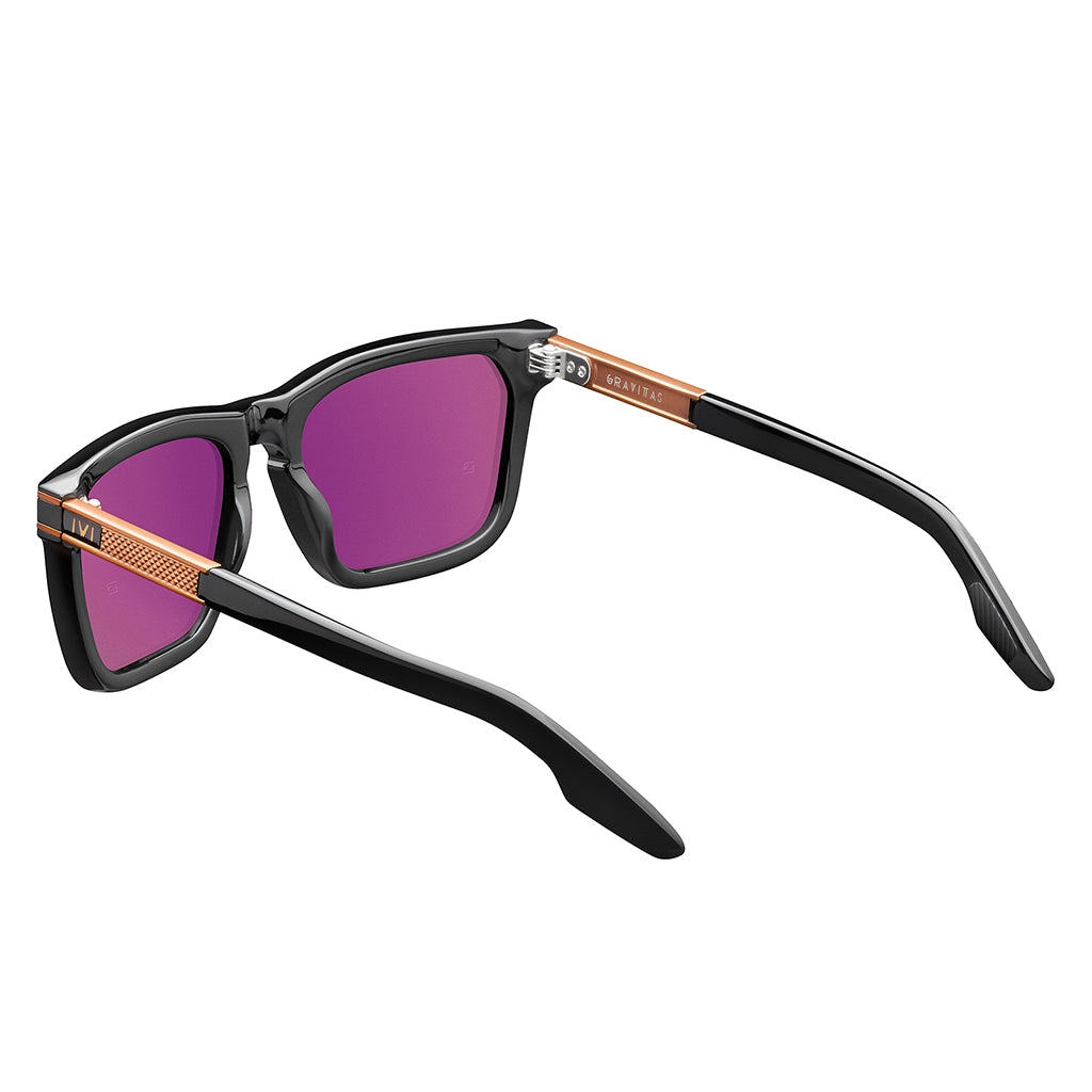 Gravitas: Polished Black & Copper / Grey AR Lens