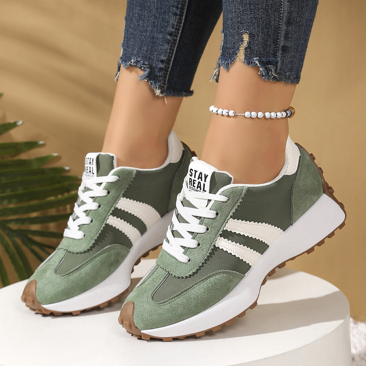 Chunky Platform Sneakers in Breathable Mesh