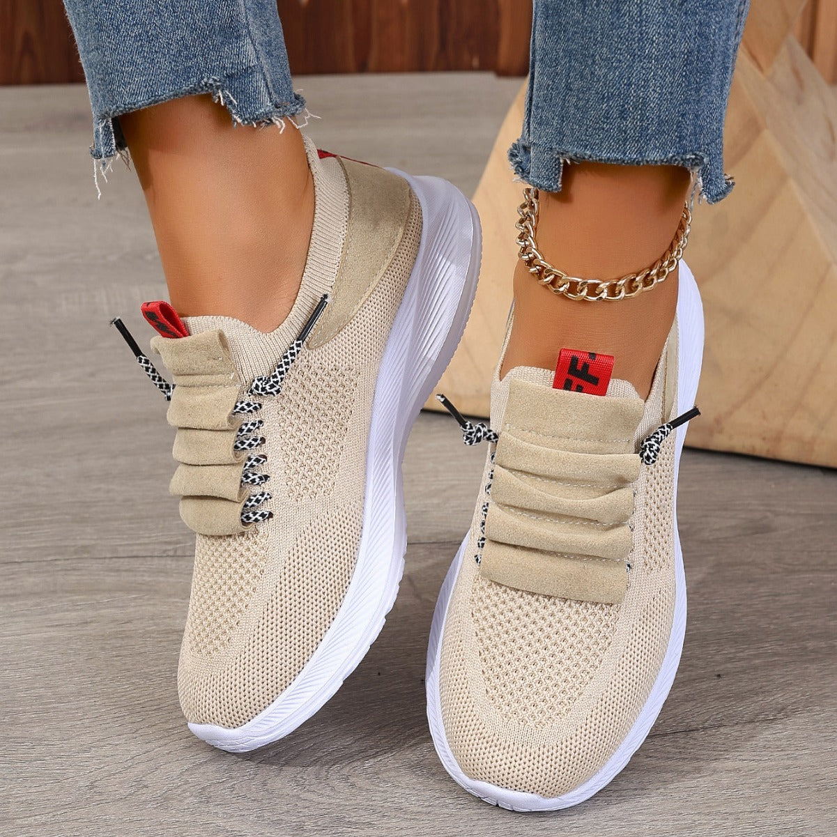 Non-Slip Round Toe Casual Sneakers