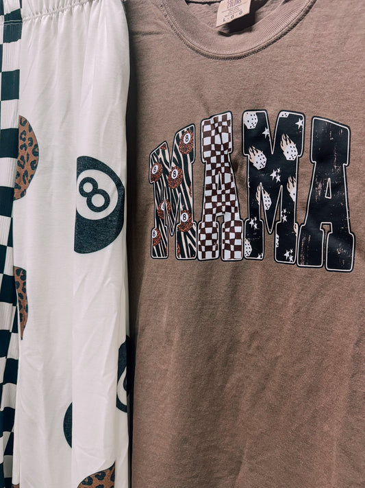 Flame Dice Neutral Mama Tee