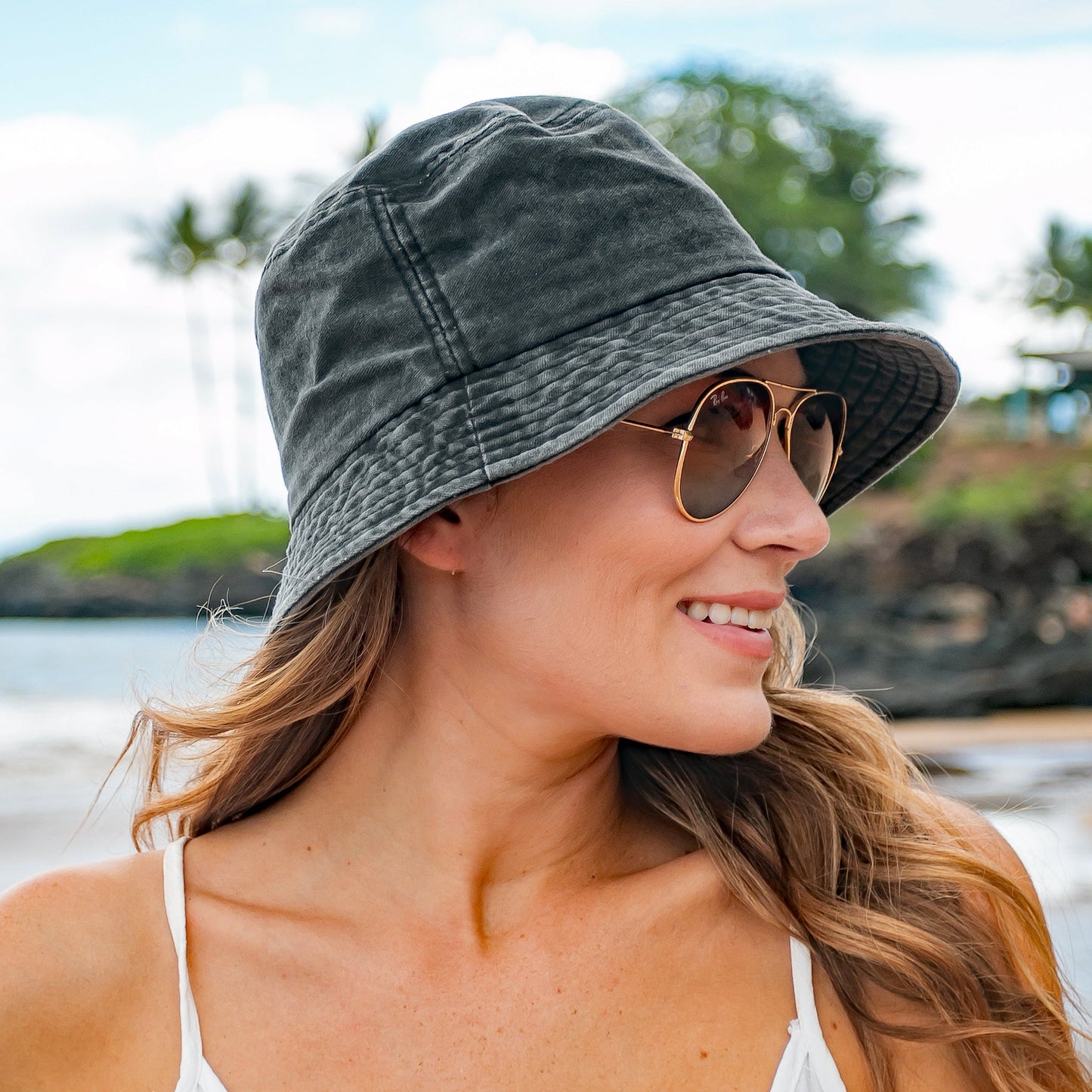 Distressed Washed Bucket Hat