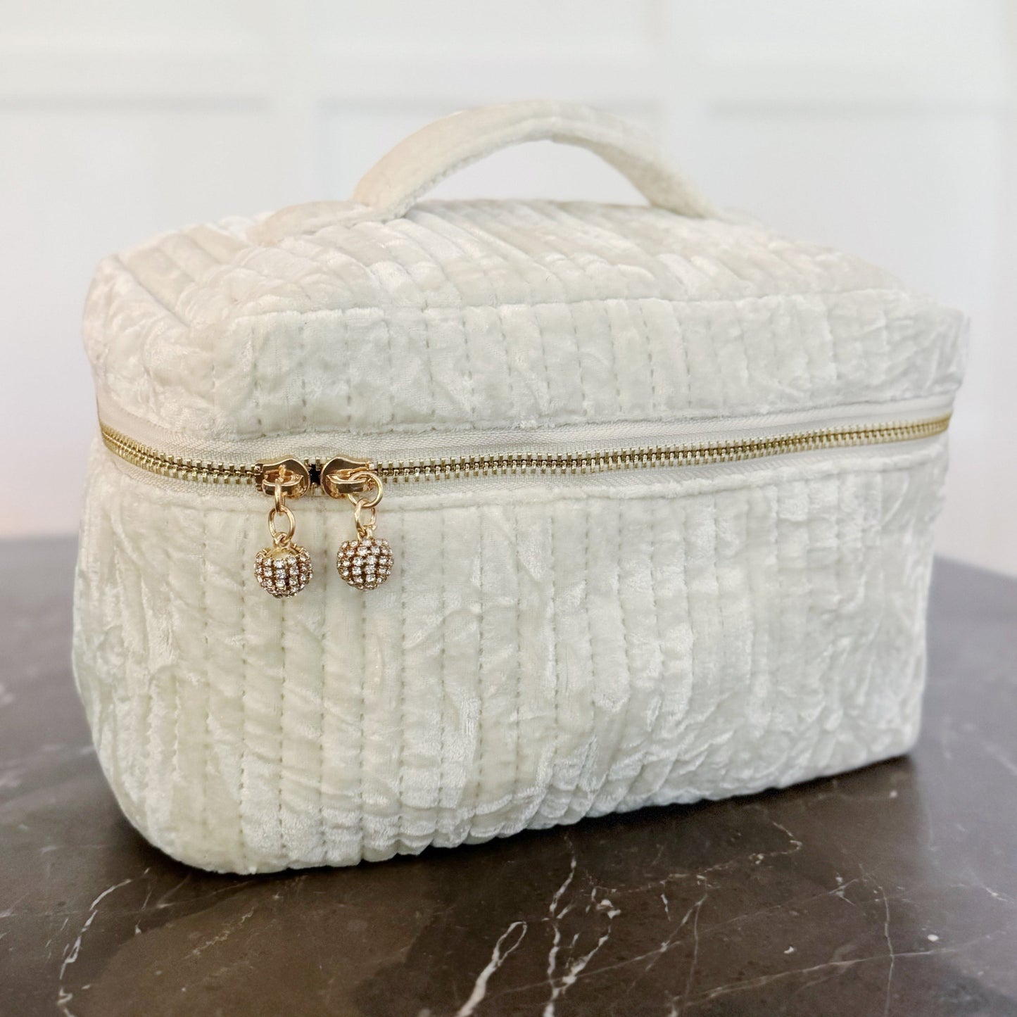 Quilted Velvet Vanity Case
