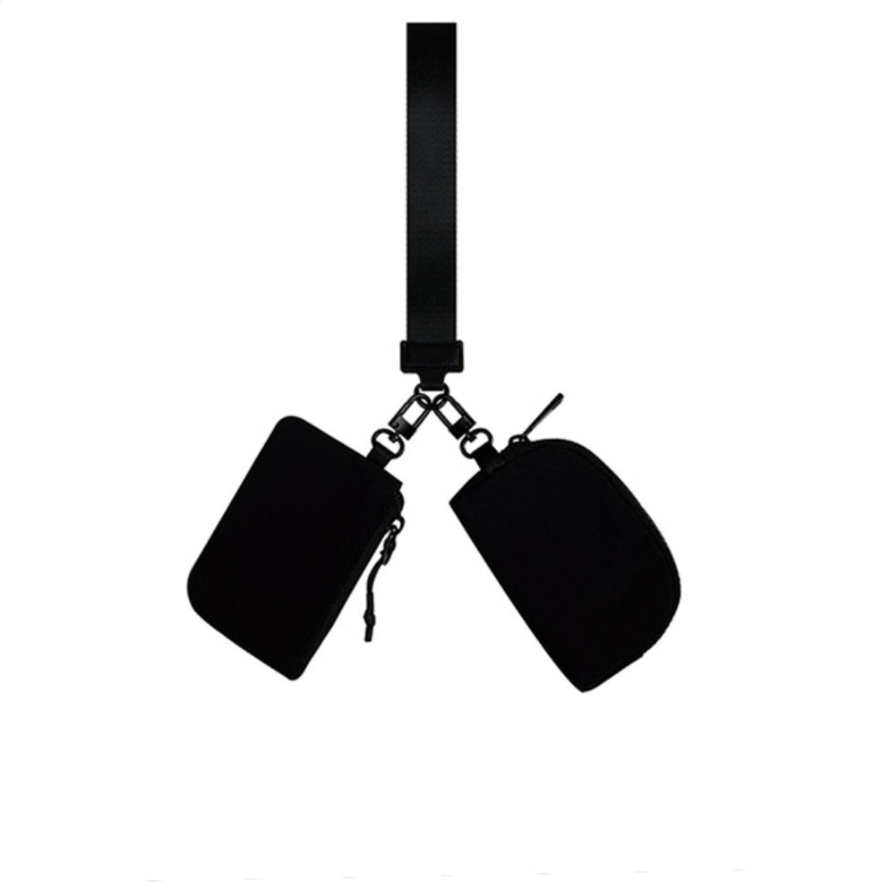 Clippable Dual Pouch Wristlet Wallet