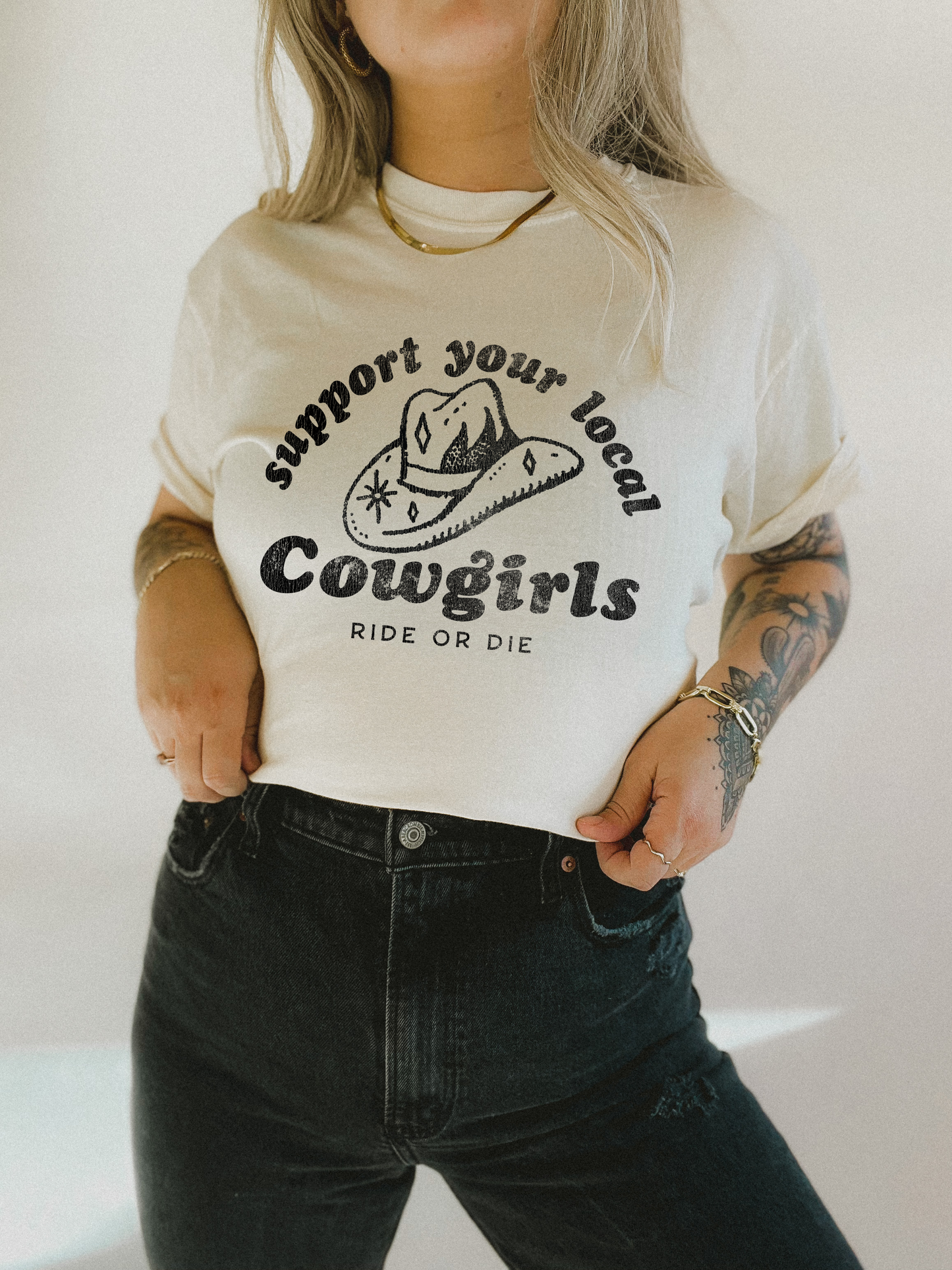 Support Your Local Cowgirls Tee or Sweatshirt