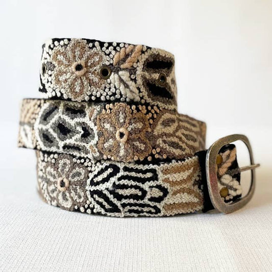 Wildroot Artisan Embroidered Belt in Black