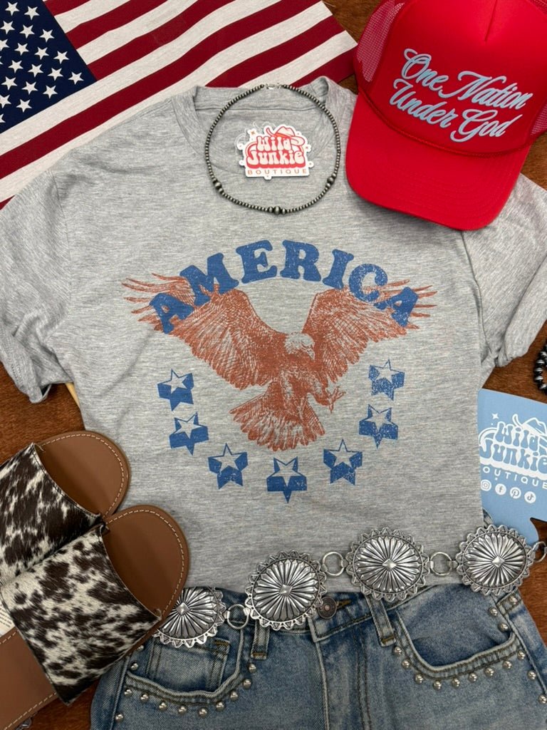 America Patriotic Eagle Graphic Tee