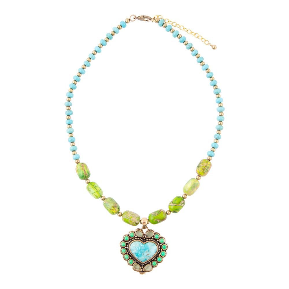 Legacy Heart Turquoise Pendant Necklace