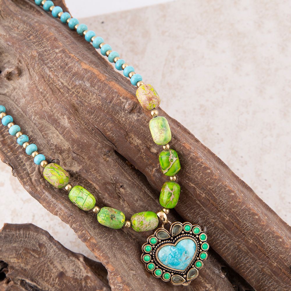 Legacy Heart Turquoise Pendant Necklace