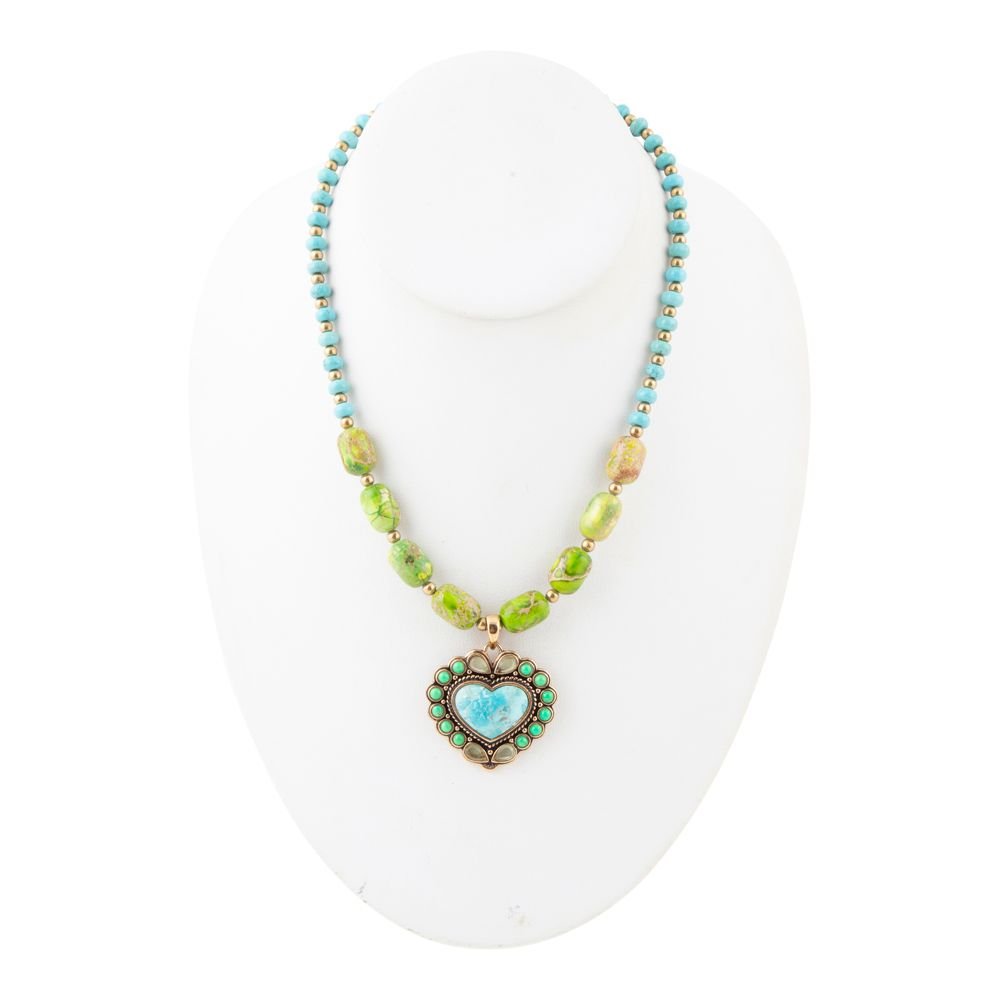 Legacy Heart Turquoise Pendant Necklace