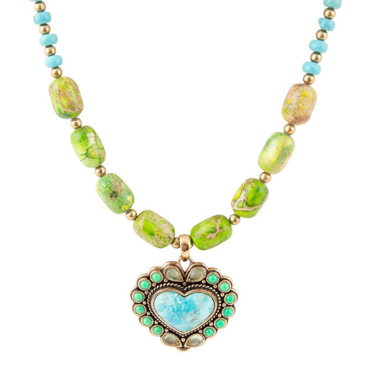 Legacy Heart Turquoise Pendant Necklace