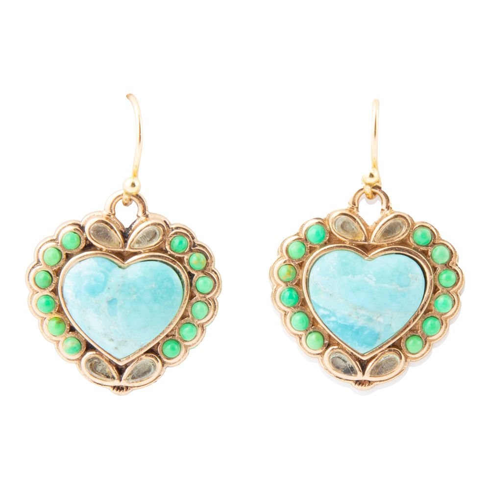 Legacy Heart Turquoise Drop Earrings