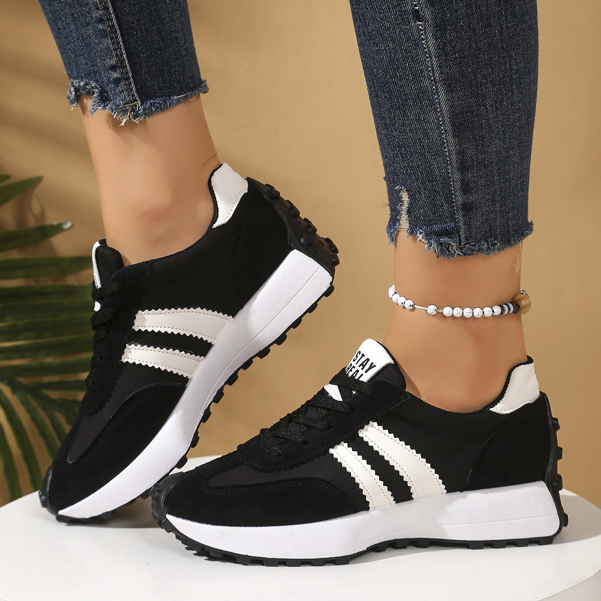 Chunky Platform Sneakers in Breathable Mesh