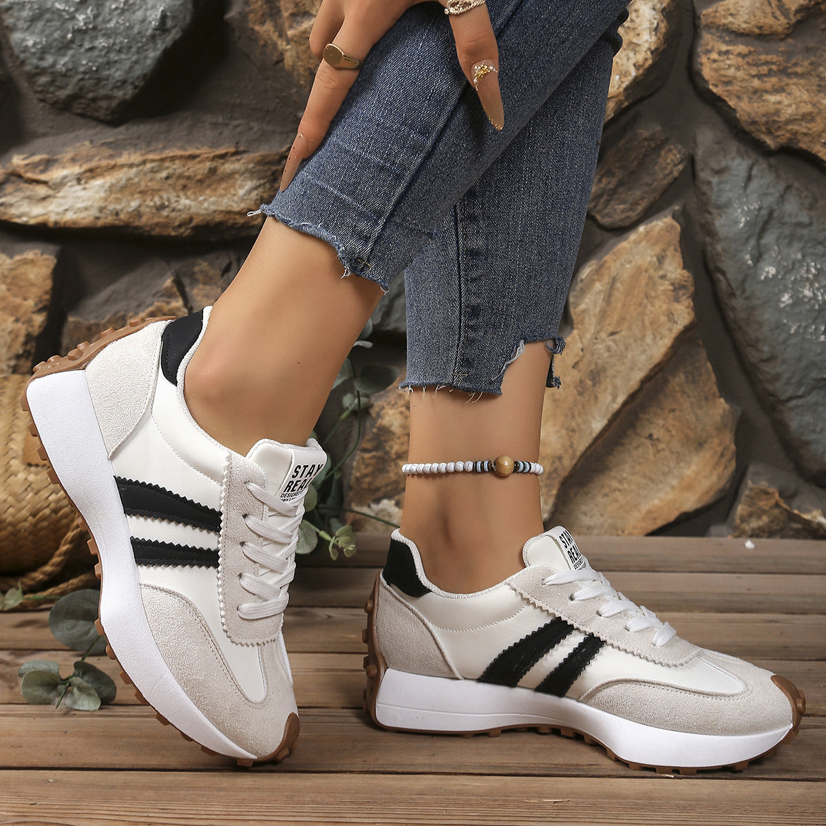 Chunky Platform Sneakers in Breathable Mesh