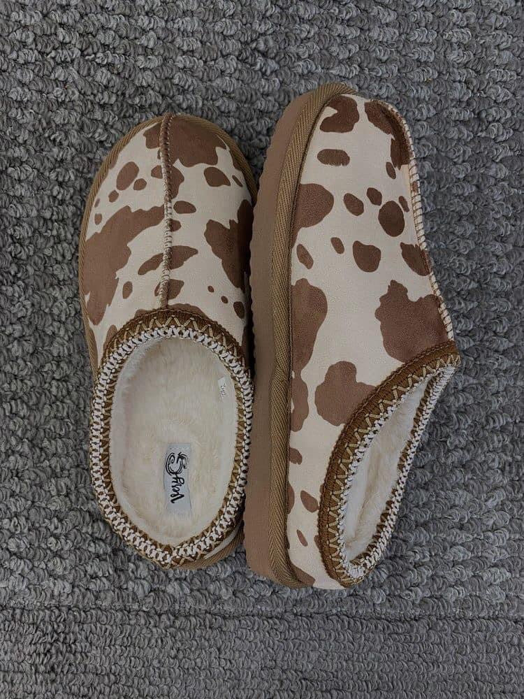 Cow Print Bruin Slippers