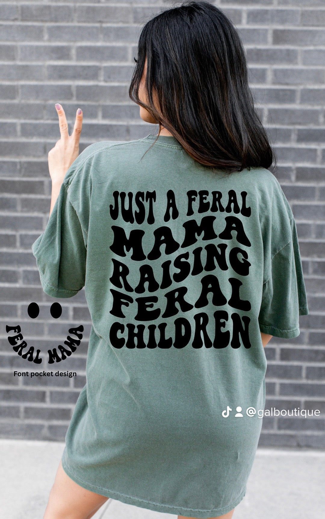 Just a Feral Mama Raising Feral Children Tee