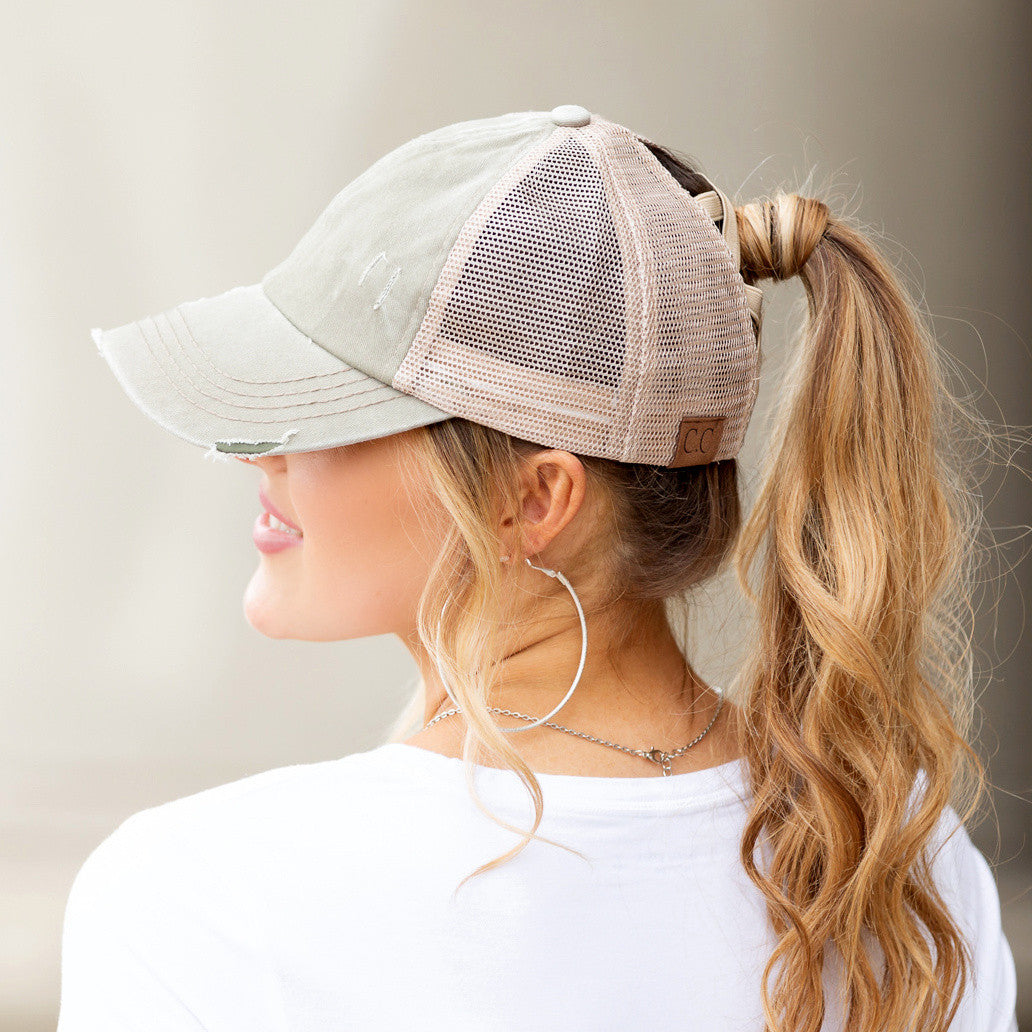 CC Criss-Cross Ponytail Cap