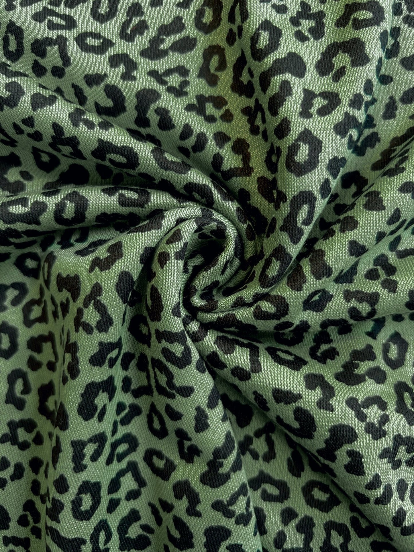 Ribbed Leopard Print Two Piece Raw Hem Short Set