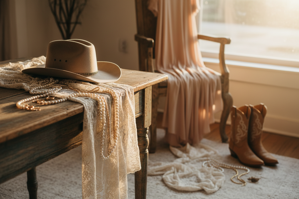 Saddle & Lace layered styling scene