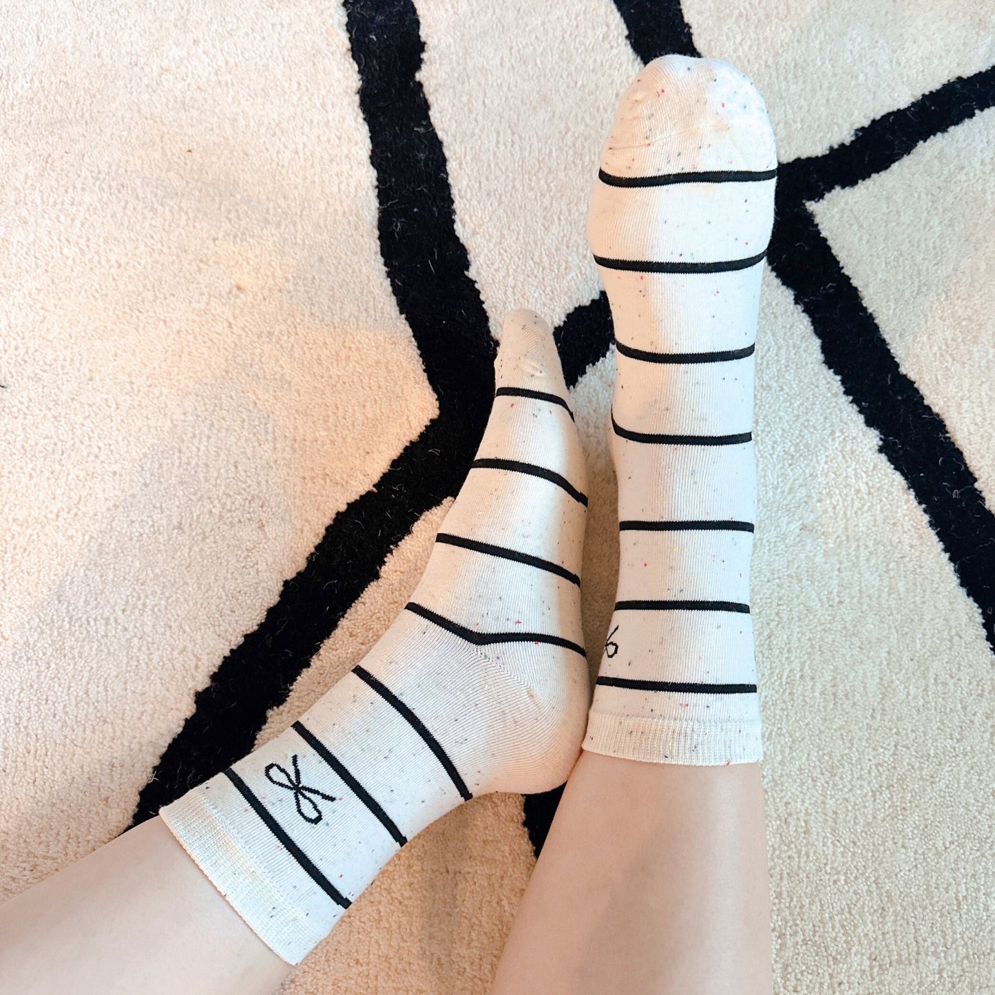 Unique Mix of Bows Socks Set of 3