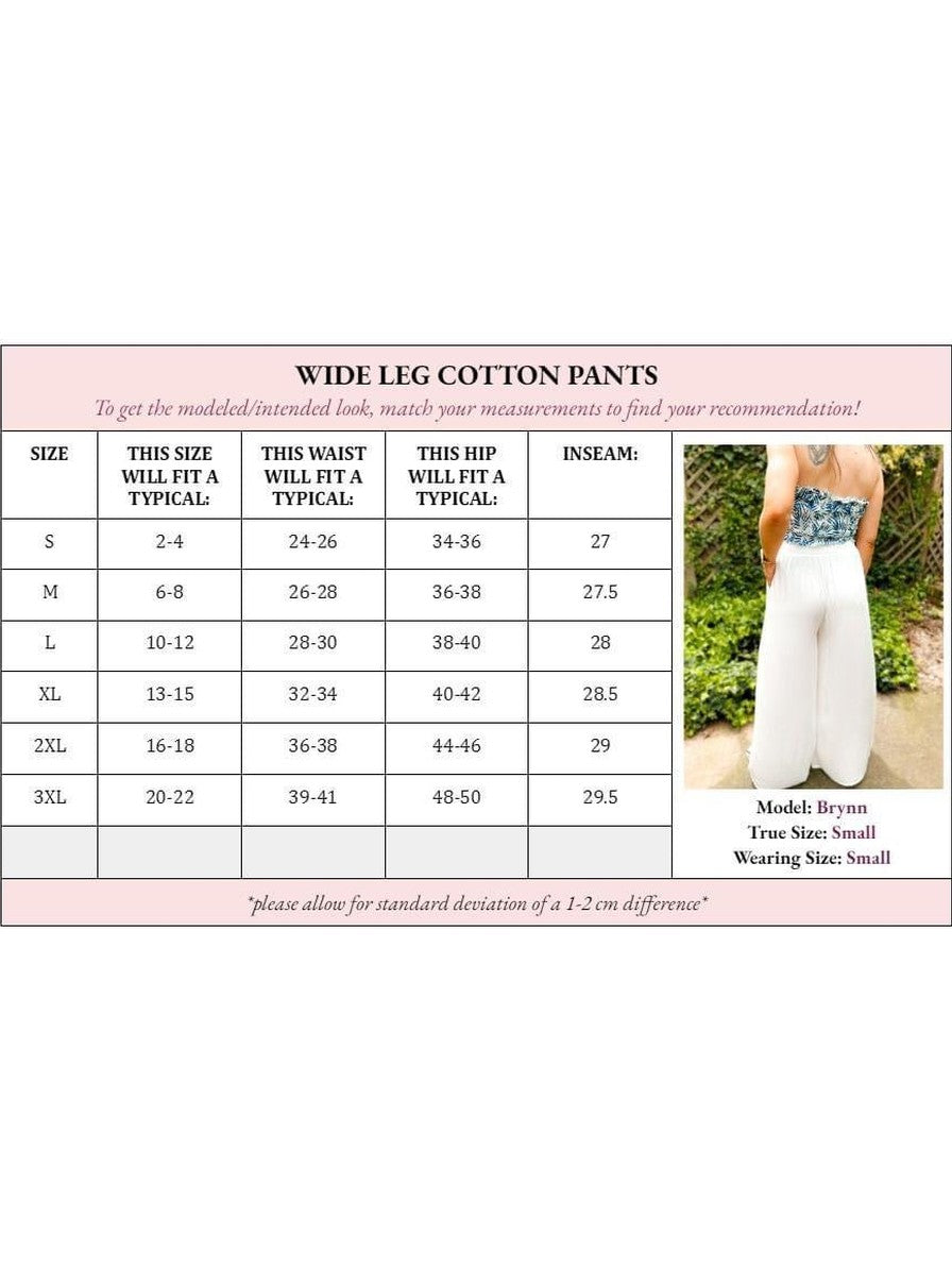 Zara Wide Leg Cotton Pants